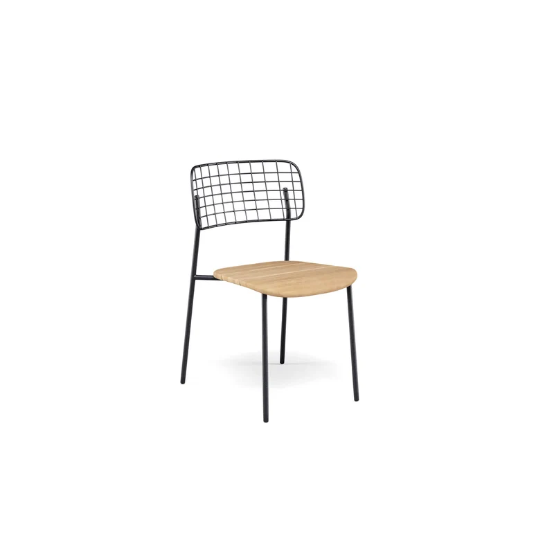 Sedia Lyze con Seduta in Teak