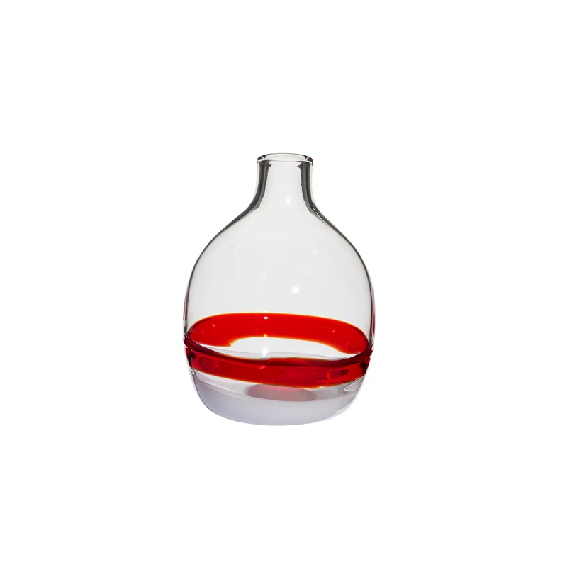 Singleflower Red White Vase