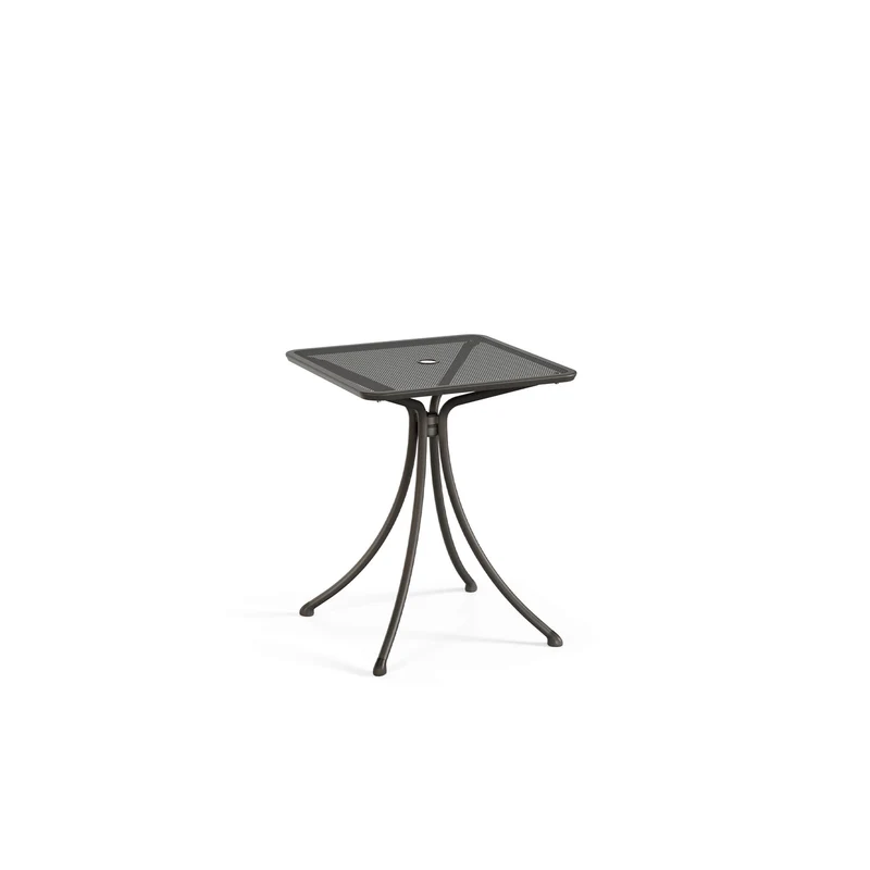 Tavolo Quadrato Combo 60x60 con Piano in Lamiera Stirata