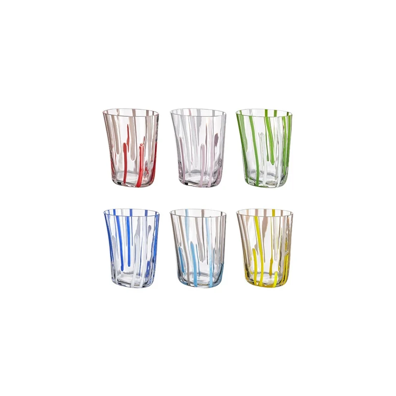 Bora Stripes Set of 6 Glasses