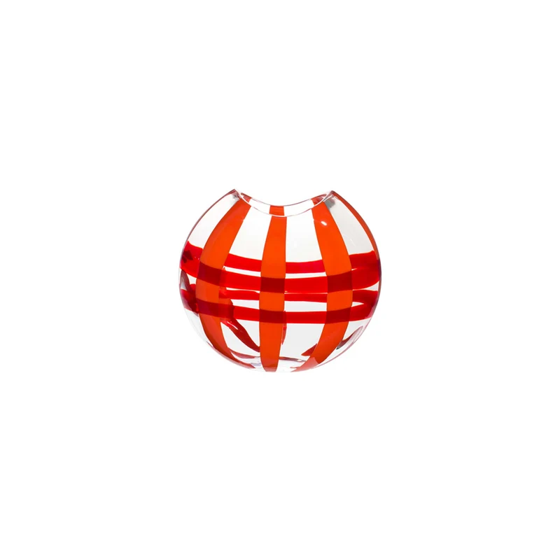 Eclissi Transparent Red Vase