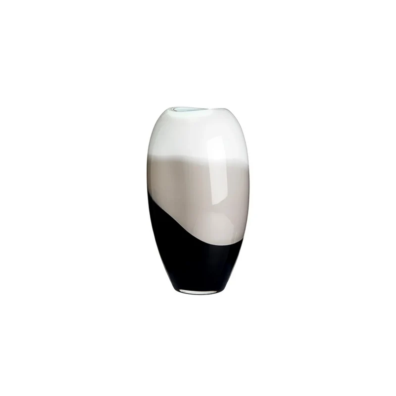 Ellisse White Grey Black Vase