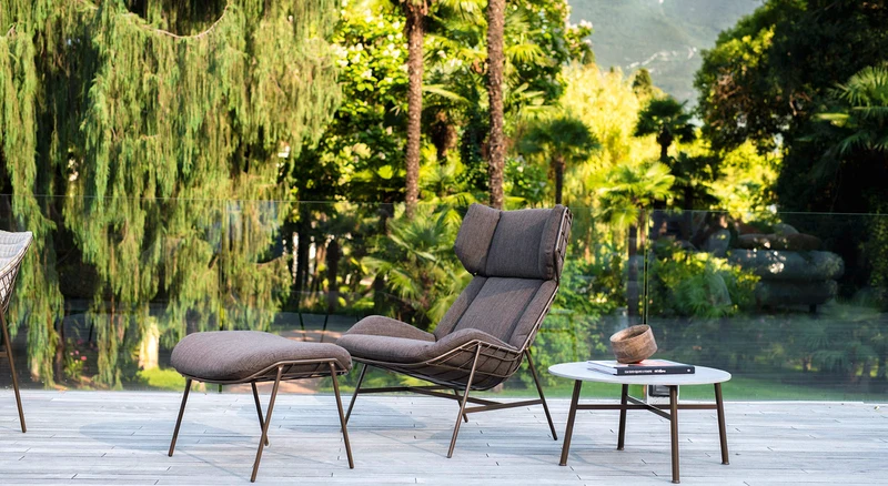 Poltrona da giardino Bergère relax con poggiapiedi Summer Set - Varaschin