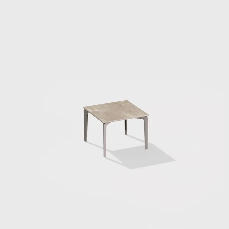Tavolo Basso Quadrato AllSize con Piano in Gres Porcellanato
