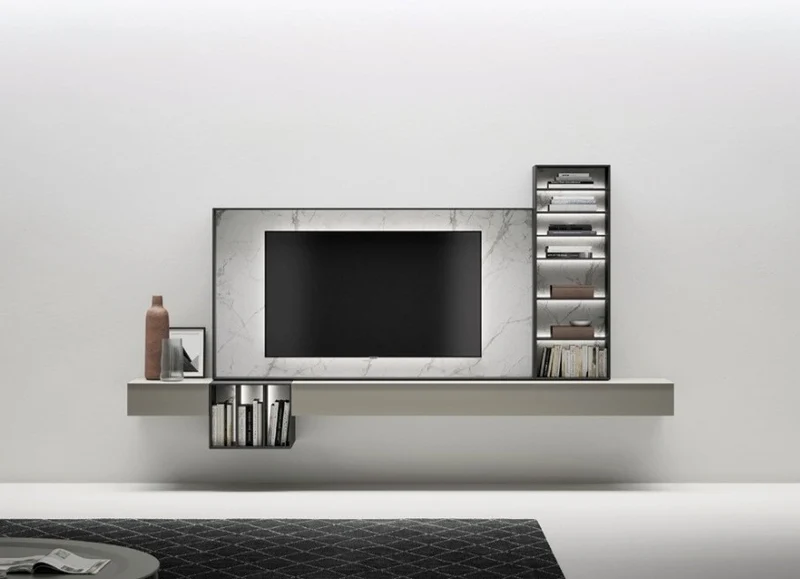 Cornice Tv Kera Invisible White