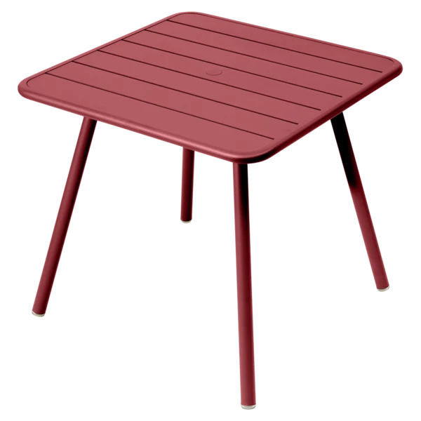 Tavolo Luxembourg in alluminio quadrato 4 gambe 80x80 cm
