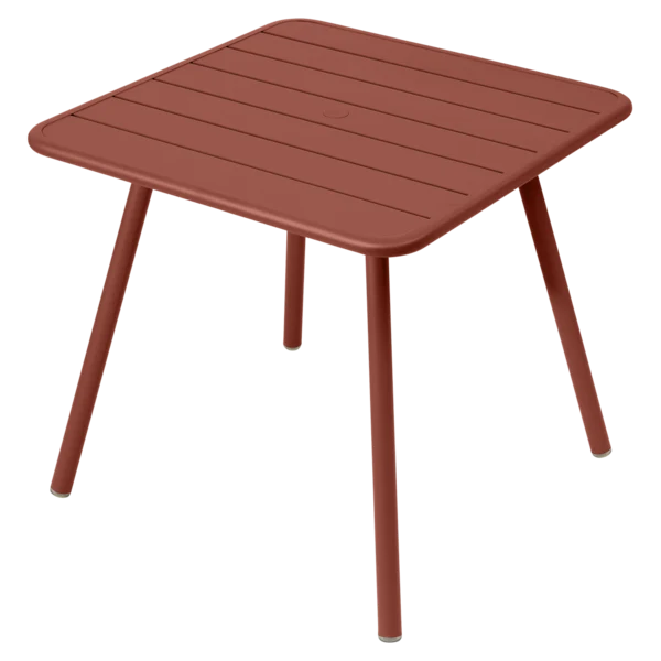 Tavolo Luxembourg in alluminio quadrato 4 gambe 80x80 cm