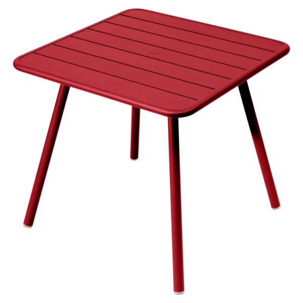 Tavolo Luxembourg in alluminio quadrato 4 gambe 80x80 cm