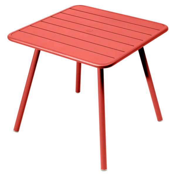 Tavolo Luxembourg in alluminio quadrato 4 gambe 80x80 cm