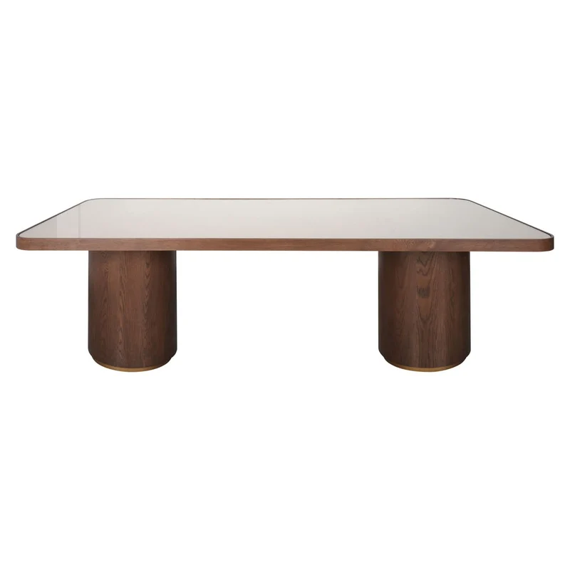Richmond Interiors – Esstisch Willox Brown (inkl. Glasplatte)