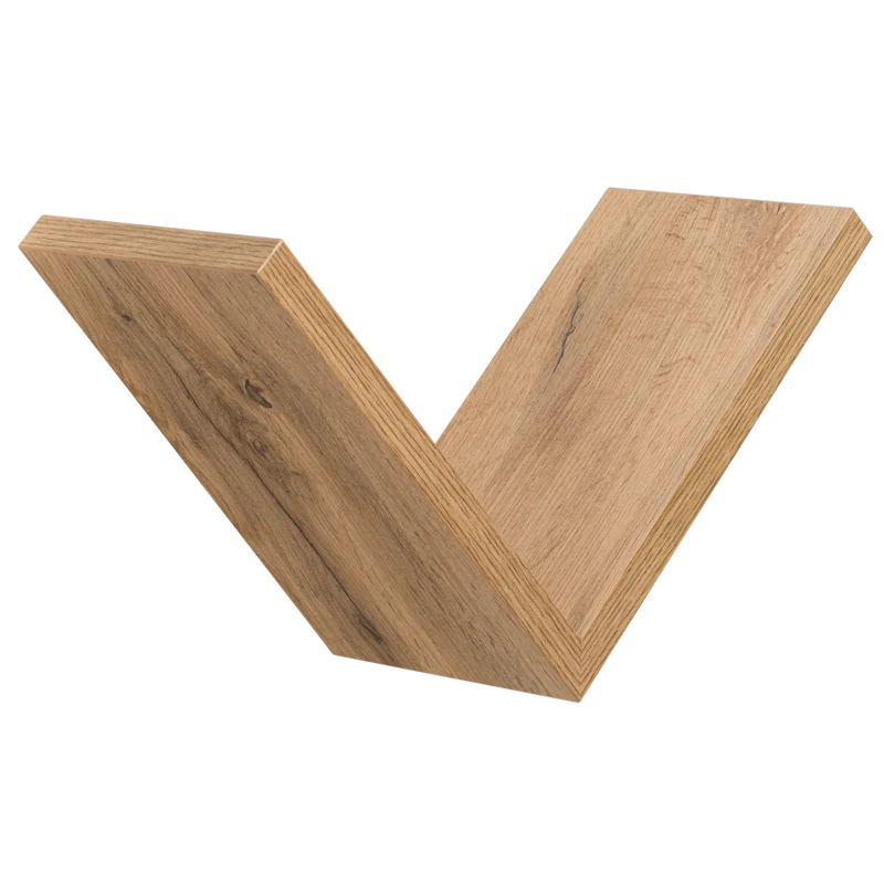 Mensola a parete a V effetto rovere Wotan 25x25 cm – Ali