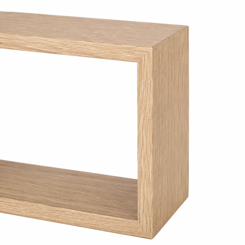 Set 3 mensole a cubo da parete effetto rovere naturale 15-20-25 cm – Fixy
