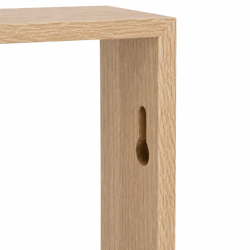 Set 3 mensole a cubo da parete effetto rovere naturale 15-20-25 cm – Fixy