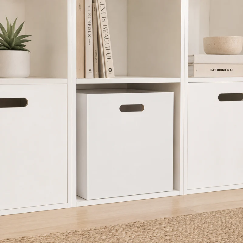 Scatola contenitore cubica in MDF bianco 31x31x31 cm – Mix'n Modul