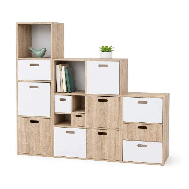 Scatola contenitore cubica in MDF bianco 31x31x31 cm – Mix'n Modul