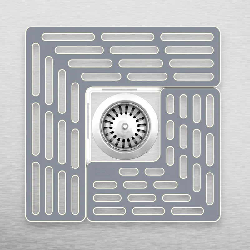 Tappetino protettivo regolabile per lavello in TPR/ABS grigio – Sink Saver