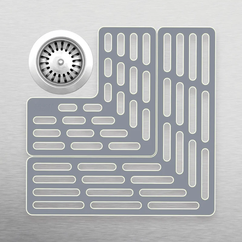 Tappetino protettivo regolabile per lavello in TPR/ABS grigio – Sink Saver