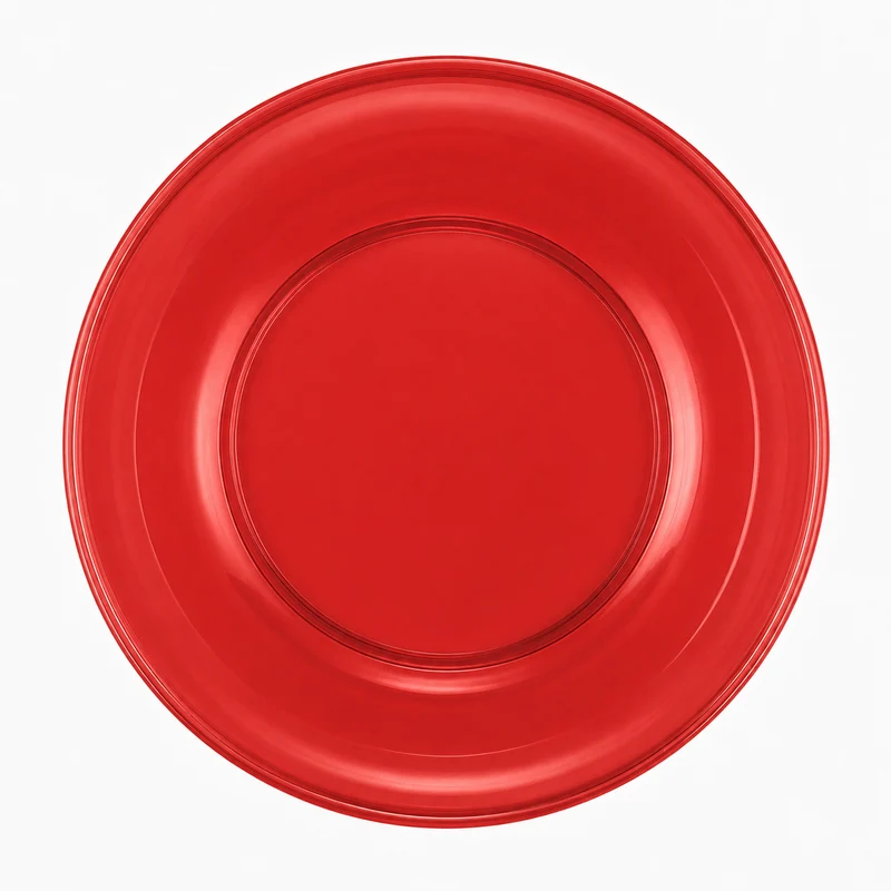 Piatto fondo in polistirene rosso Ø23 cm impilabile – Party