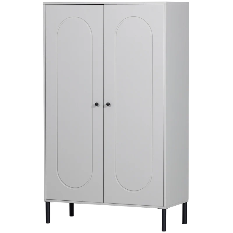 Credenza 2 ante in legno di pino grigio Sela 90x149 cm
