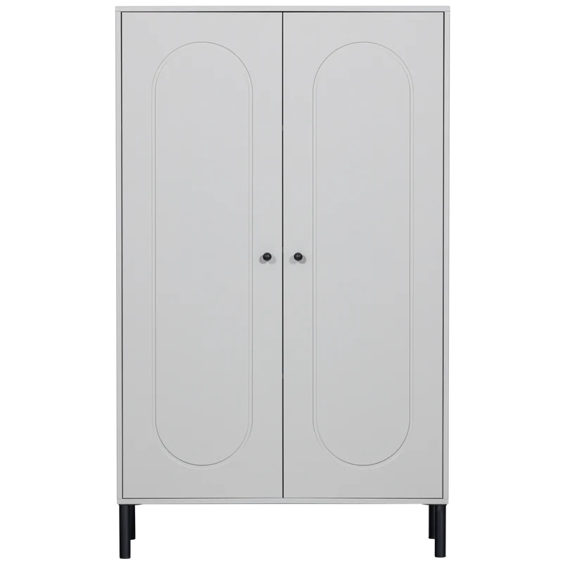 Credenza 2 ante in legno di pino grigio Sela 90x149 cm