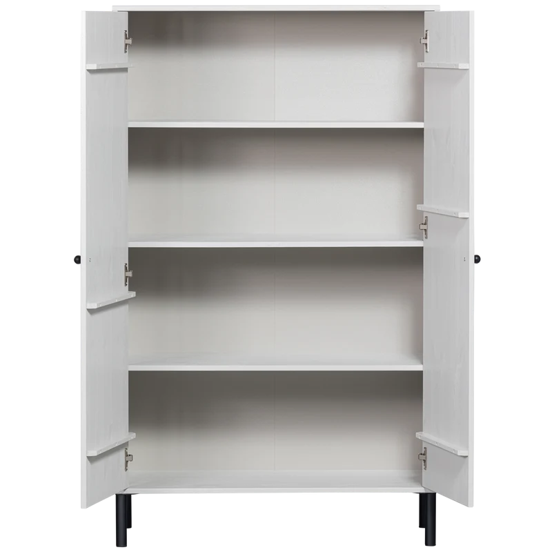 Credenza 2 ante in legno di pino grigio Sela 90x149 cm