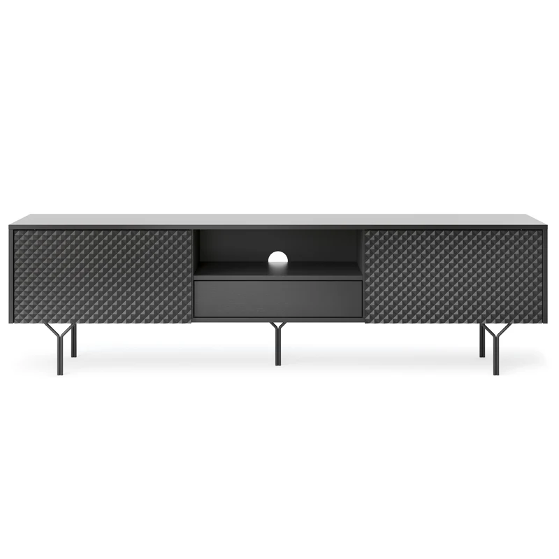 Mobile TV 2 Ante 1 cassetto in legno laminato Nerea 180x51 cm