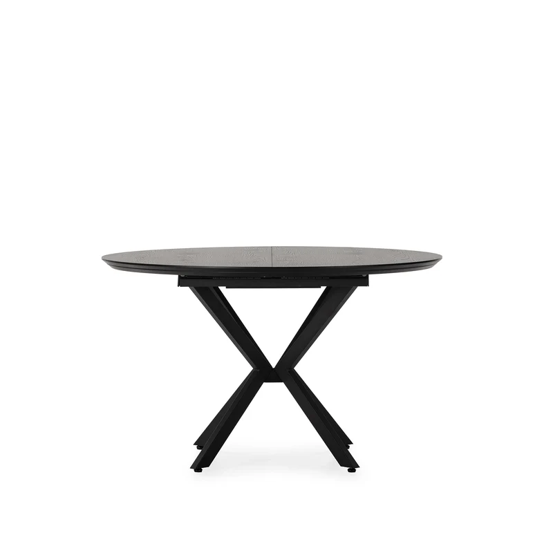 Tavolo rotondo allungabile con gamba in metallo Nayra 126/160x75 cm