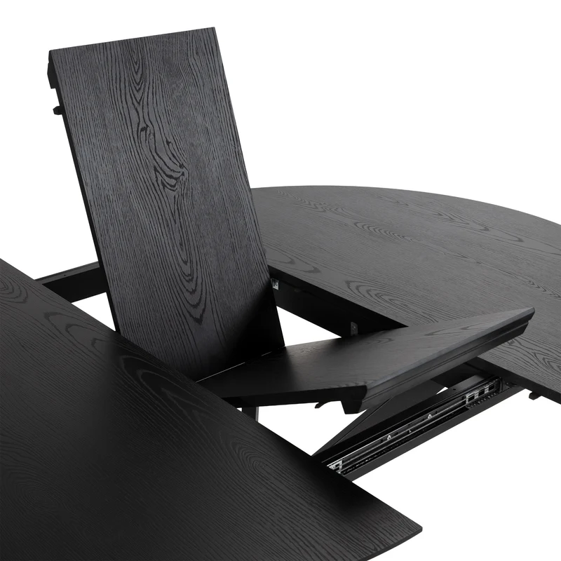 Tavolo rotondo allungabile con gamba in metallo Nayra 126/160x75 cm