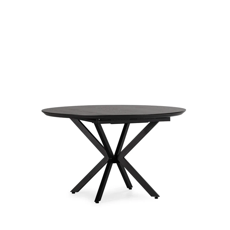Tavolo rotondo allungabile con gamba in metallo Nayra 126/160x75 cm
