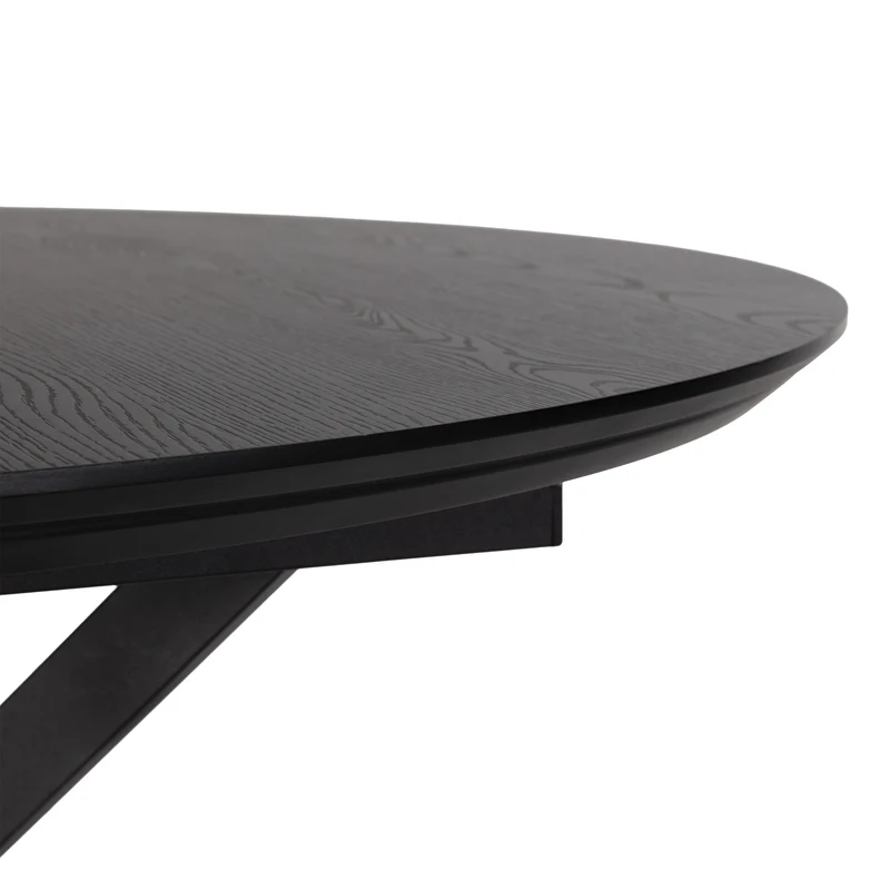 Tavolo rotondo allungabile con gamba in metallo Nayra 126/160x75 cm