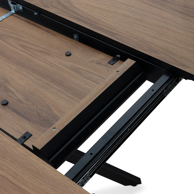 Tavolo rotondo allungabile con gamba in metallo Nayra 126/160x75 cm