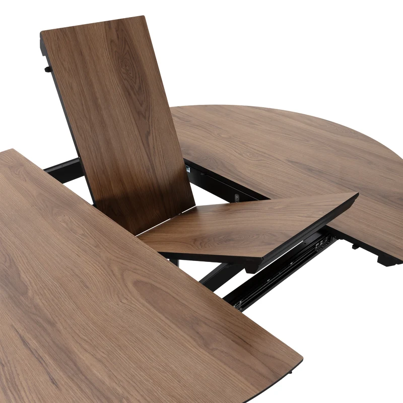 Tavolo rotondo allungabile con gamba in metallo Nayra 126/160x75 cm