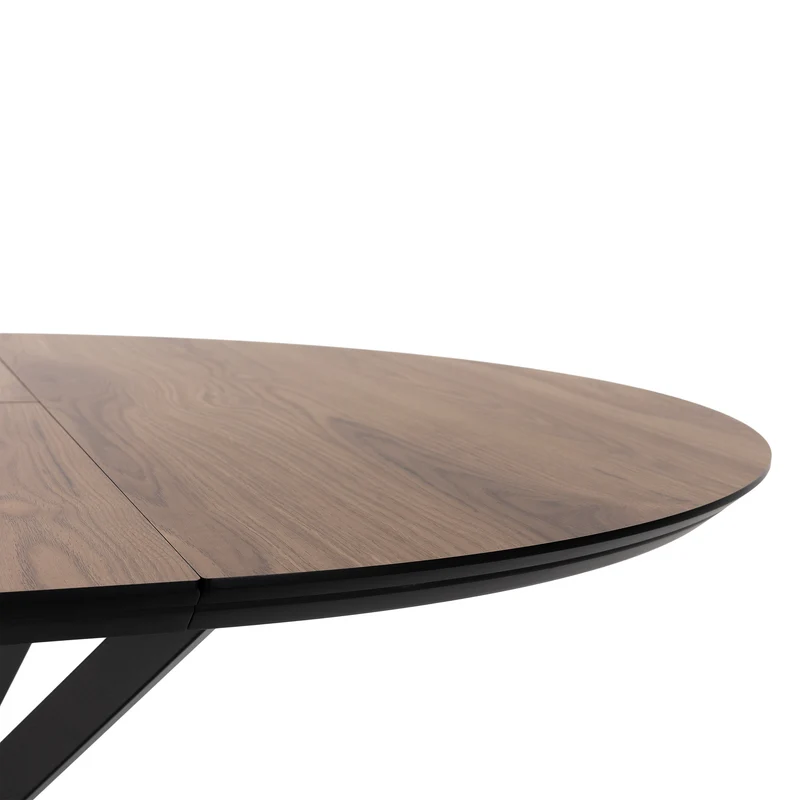 Tavolo rotondo allungabile con gamba in metallo Nayra 126/160x75 cm