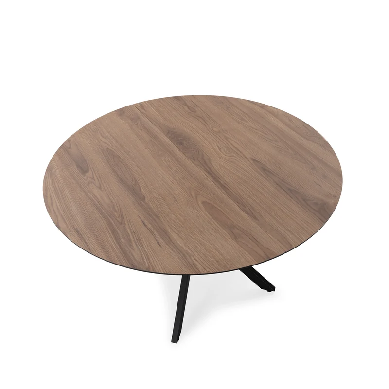 Tavolo rotondo allungabile con gamba in metallo Nayra 126/160x75 cm