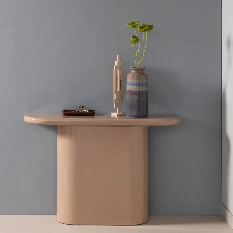 Consolle in legno laccato rosa chiaro Dusty 120x81 cm