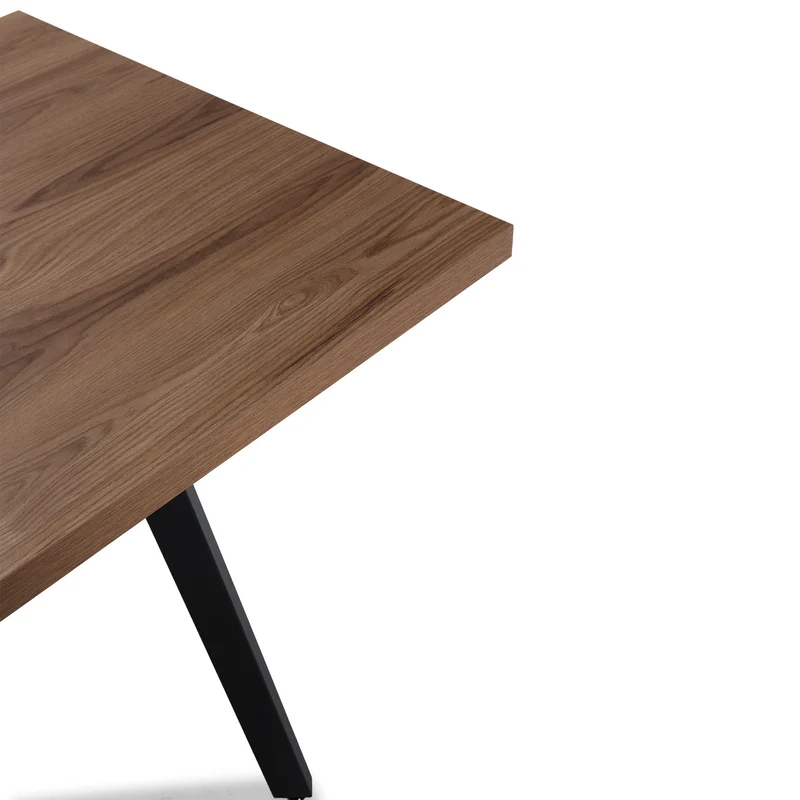 Tavolo rettangolare allungabile con gamba in metallo Blaun 138/178x76 cm