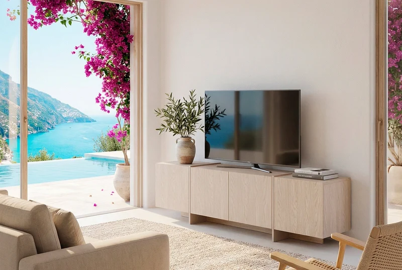 Mobile TV 4 ante rovere Vivory 180x55 cm