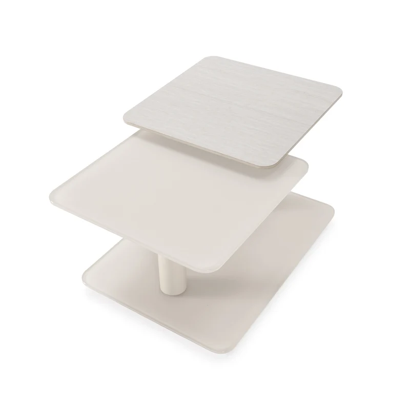 Tavolino girevole con gamba in metallo Elvan 114x42 cm
