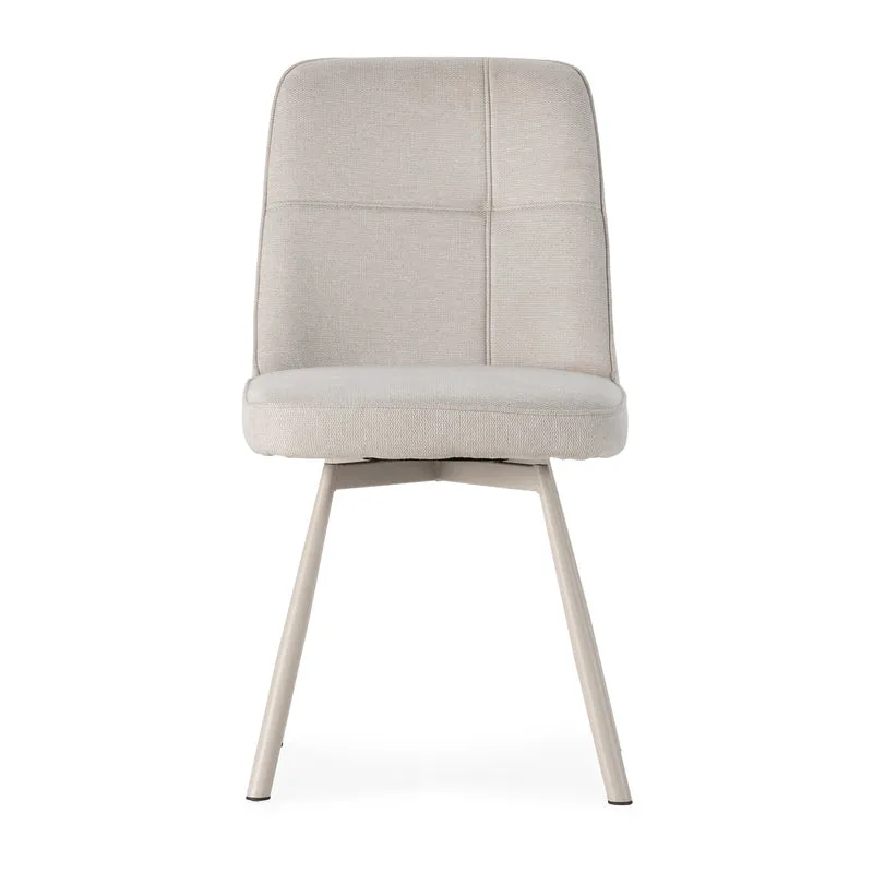 Set di 4 sedie girevoli in tessuto Luxe 46x85 cm