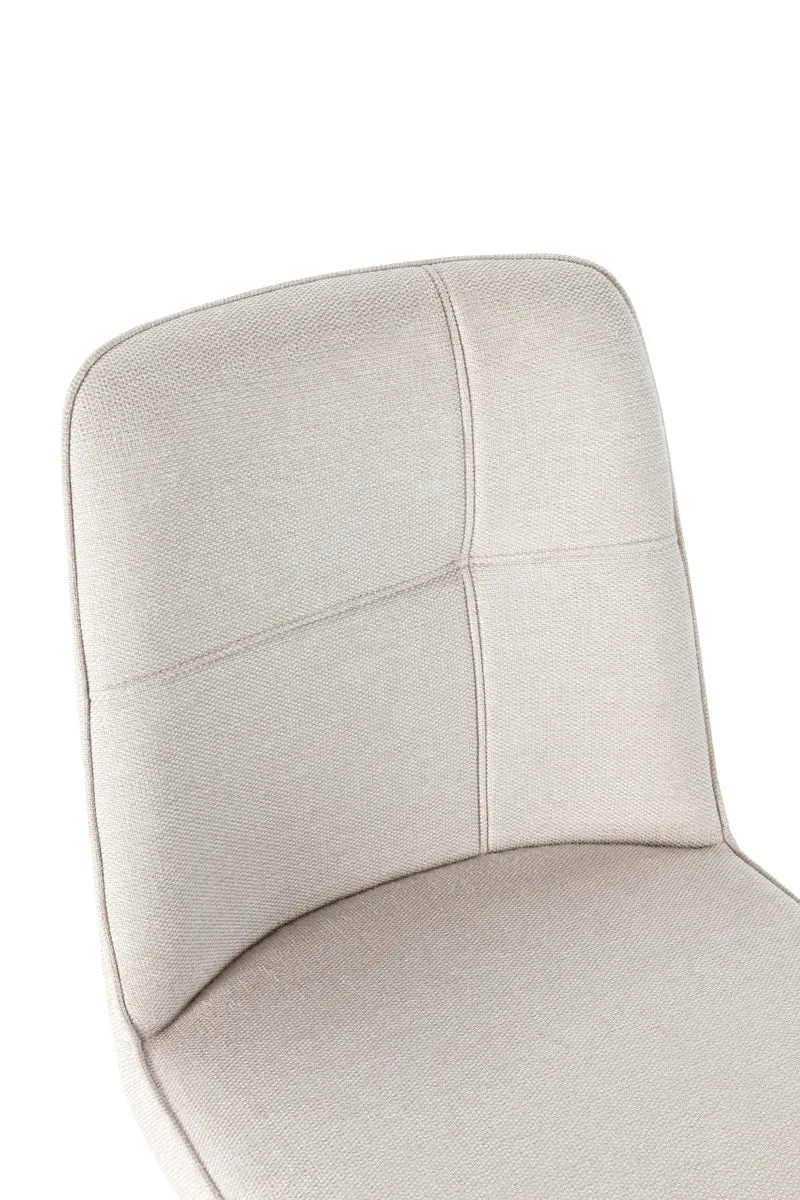 Set di 4 sedie girevoli in tessuto Luxe 46x85 cm