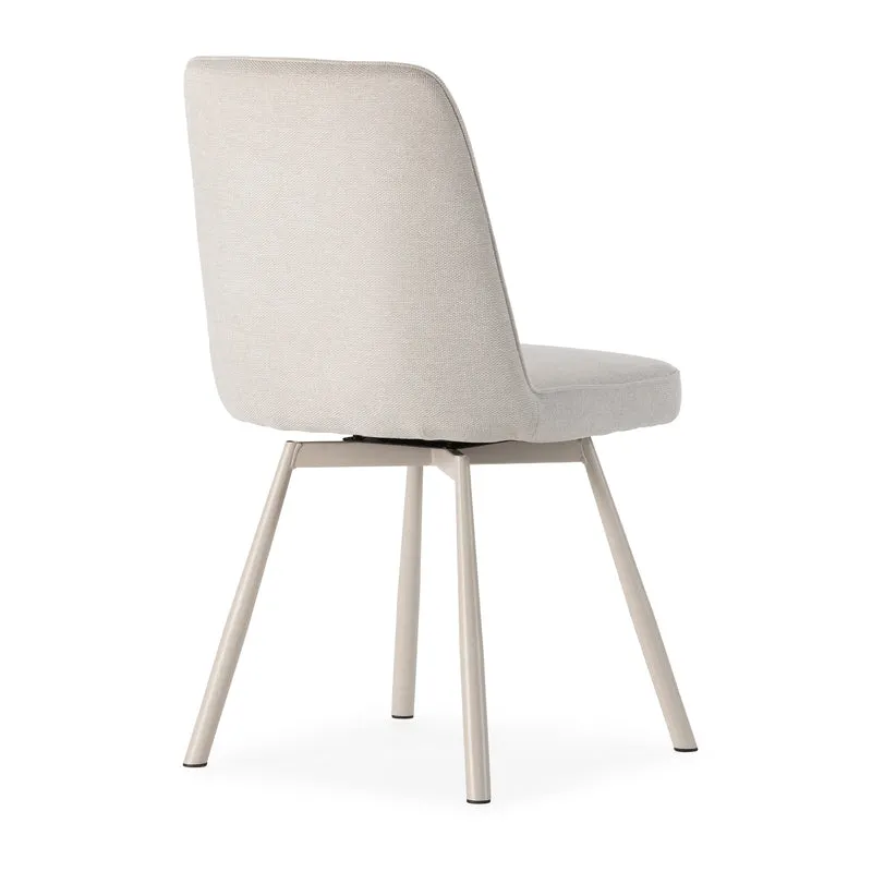 Set di 4 sedie girevoli in tessuto Luxe 46x85 cm
