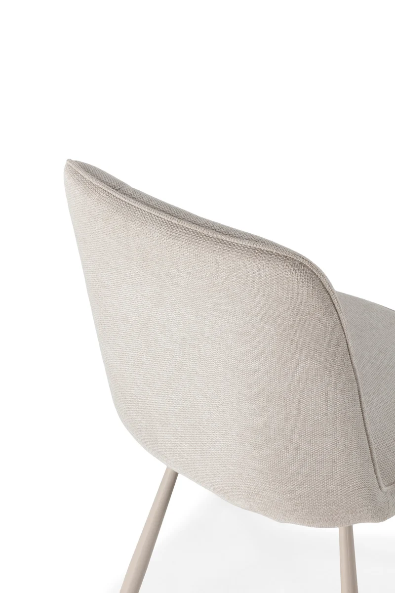 Set di 4 sedie girevoli in tessuto Luxe 46x85 cm