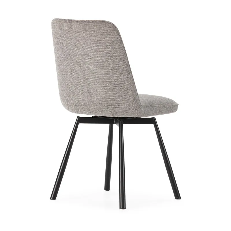 Set di 4 sedie girevoli in tessuto Luxe 46x85 cm