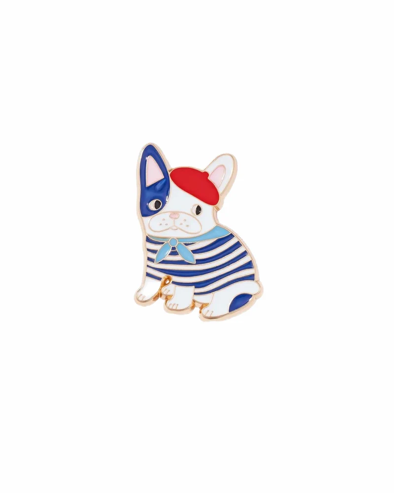 Spilla - Bulldog con cappello