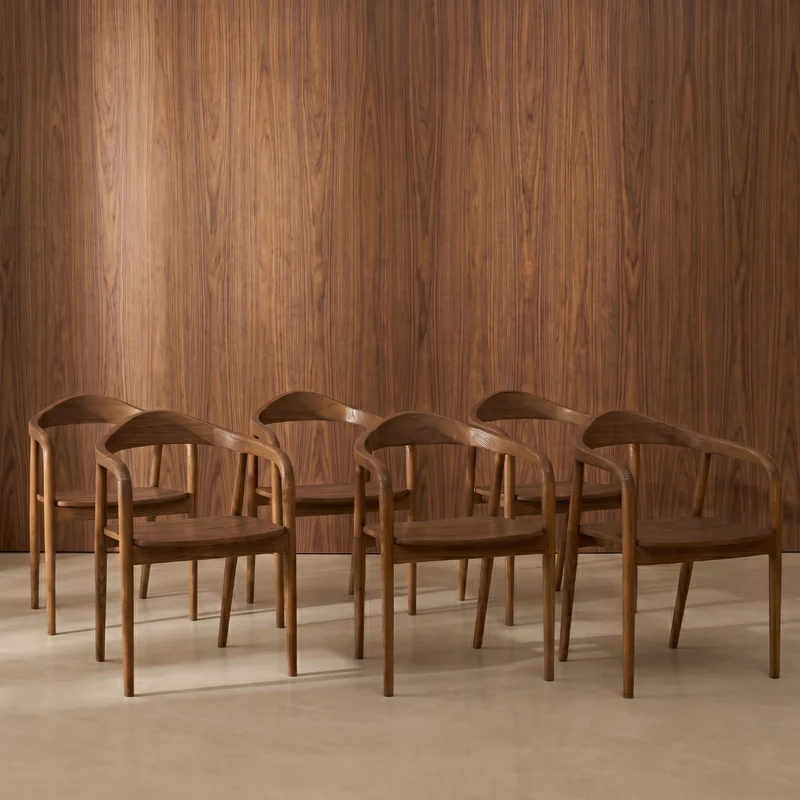 Pack 6 sillas Mode Wood Mocca