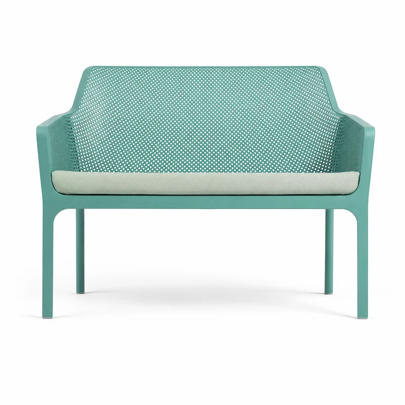 Panchina da giardino 2 posti in resina salice impilabile 116x70 cm – Net Bench