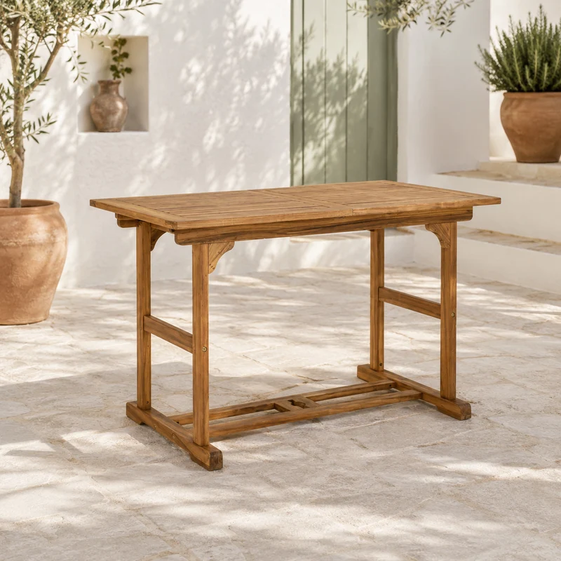 Tavolo da giardino allungabile in legno di acacia 120-160x70 cm – Noemi