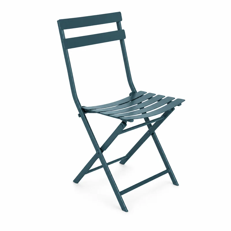 Sedia da giardino pieghevole in acciaio color canard – Greensboro