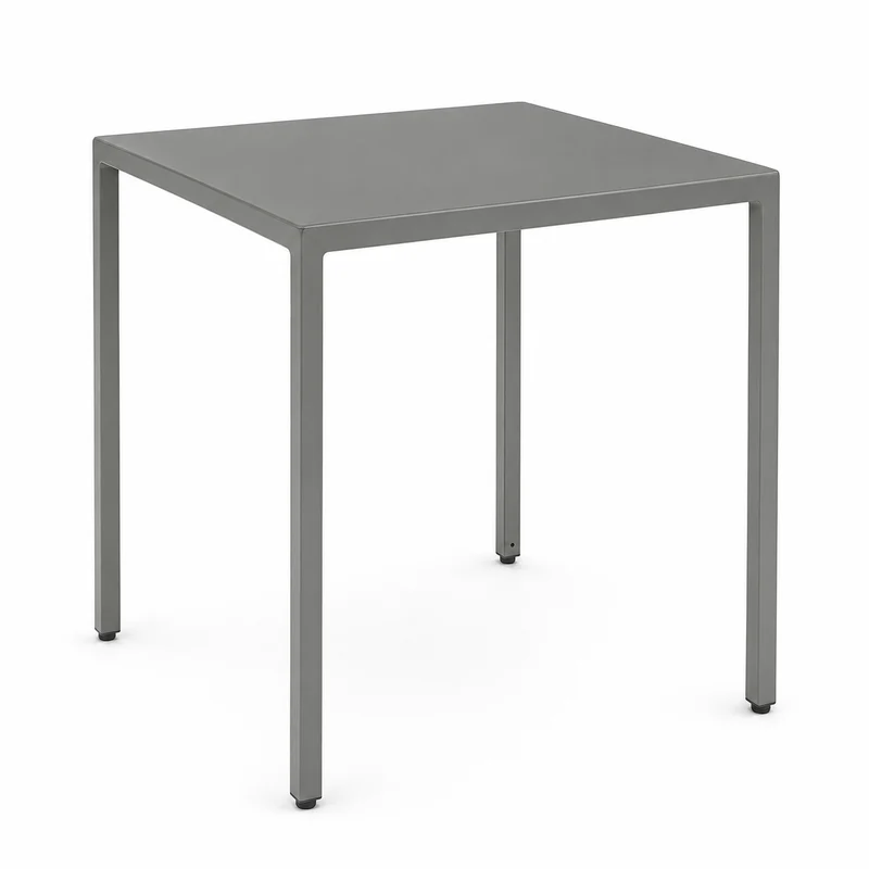 Tavolo da giardino autolivellante in metallo 70x70 cm – Elma antracite