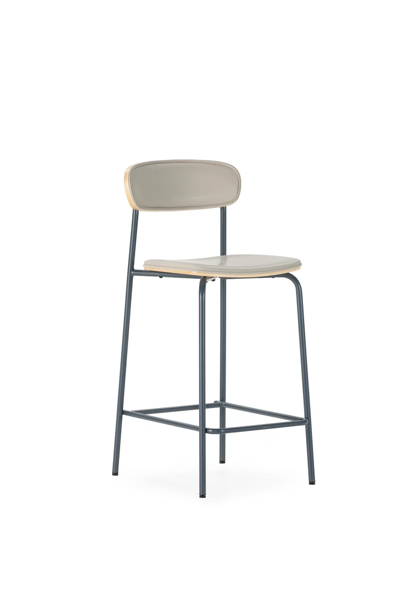 Set di 2 sgabelli con gambe in metallo blu Barly 50x95 cm